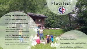 Pfadifest (Mitgliederversammlung) 2020 im Pfadiheim Oberbipp am 19. September 2020